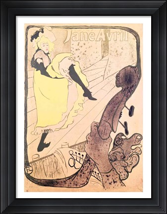 Framed Poster advertising Jane Avril Print