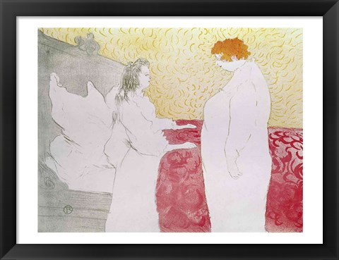 Framed Woman in Bed, Profile - Waking Up, 1896 Print