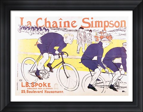 Framed Simpson Chain, 1896 Print