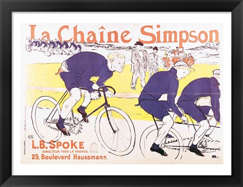 Framed Simpson Chain, 1896 Print