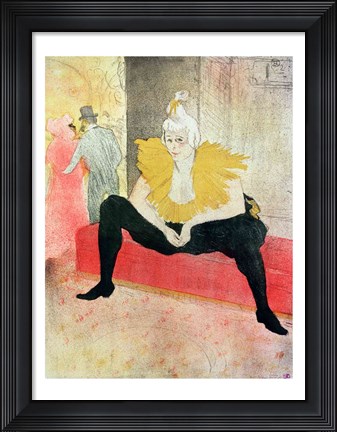 Framed La Clowness Looks Around, Madamoiselle Cha-U-Kao Print