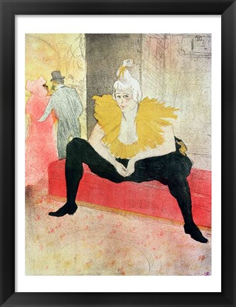 Framed La Clowness Looks Around, Madamoiselle Cha-U-Kao Print