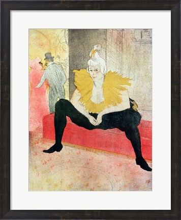 Framed La Clowness Looks Around, Madamoiselle Cha-U-Kao Print