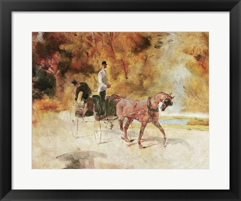 Framed Dog-Cart, 1880 Print