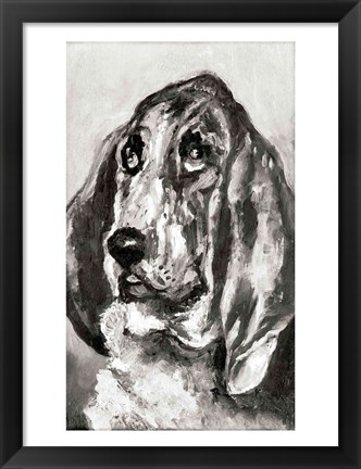 Framed Head of a Dog Running, 1880 Print