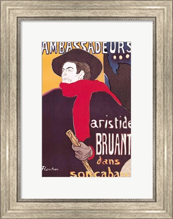 Framed Poster advertising Aristide Bruant Print