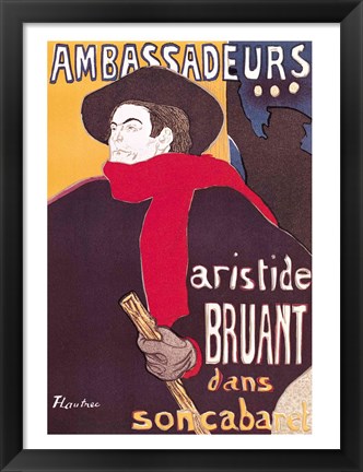 Framed Poster advertising Aristide Bruant Print