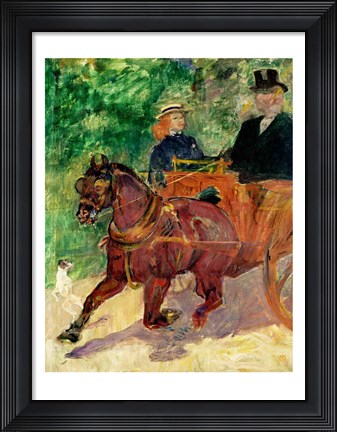 Framed Cob Harnessed to a Cart, 1900 Print