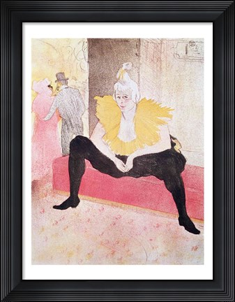 Framed Clowness Cha-U-Kao Seated, 1896 Print
