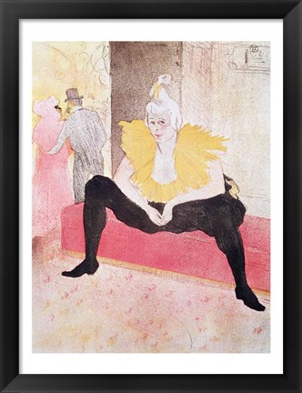 Framed Clowness Cha-U-Kao Seated, 1896 Print