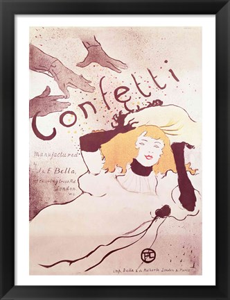 Framed Confetti, 1893 Print