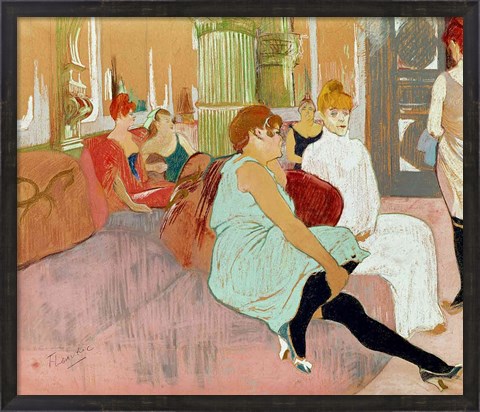 Framed In the Salon at the Rue des Moulins, 1894 Print