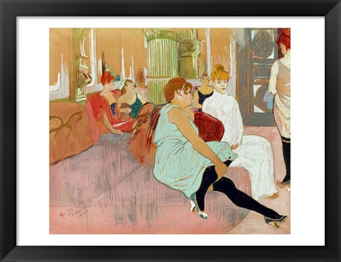 Framed In the Salon at the Rue des Moulins, 1894 Print