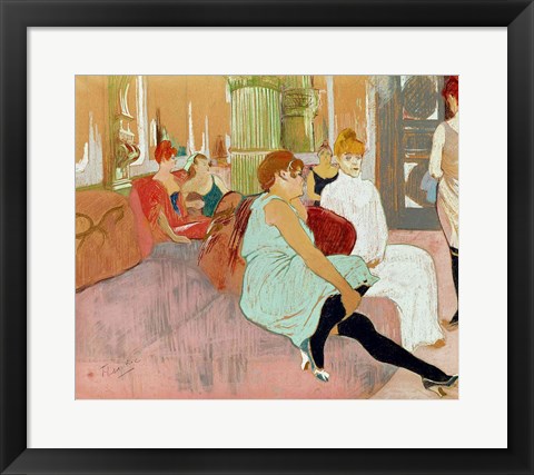 Framed In the Salon at the Rue des Moulins, 1894 Print