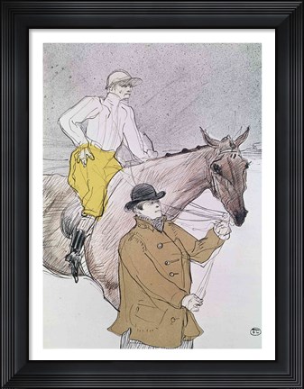 Framed jockey led to the start Print