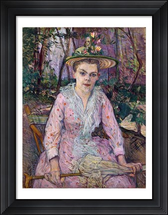 Framed Woman with an Umbrella, 1889 Print