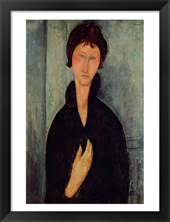 Framed Woman with Blue Eyes, c.1918 Print