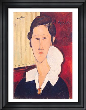 Framed Portrait of Madame Hanka Zborowska, 1917 Print