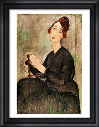 Framed Portrait of Dedie Hayden, 1918 Print