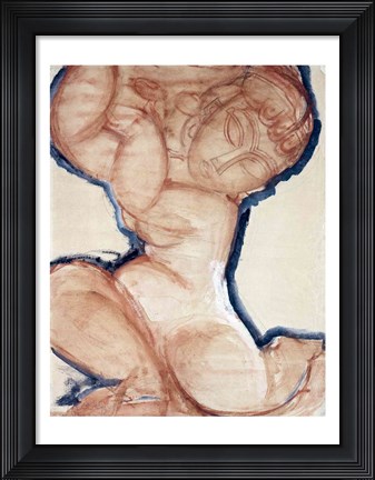 Framed Pink Caryatid,1913 Print