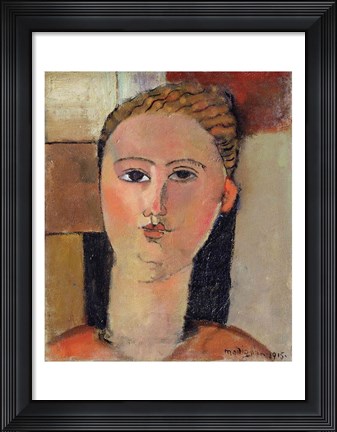 Framed Girl with red hair, 1915 Print