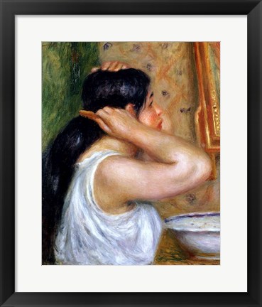 Framed Girl Combing her Hair, 1907 Print