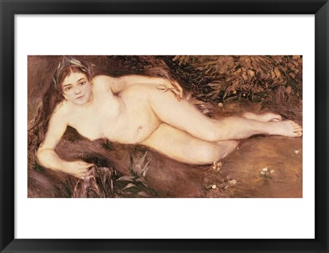 Framed Nymph by a Stream Print