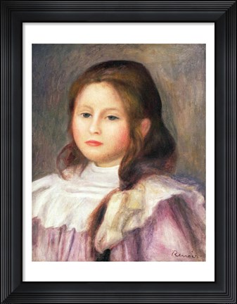 Framed Portrait of a Child - pink dress Print
