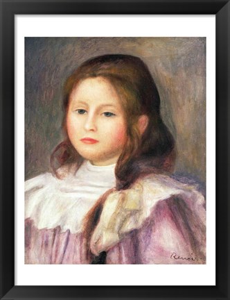 Framed Portrait of a Child - pink dress Print