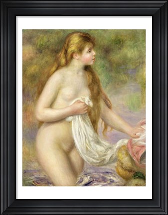 Framed Bather with long hair, c.1895 Print
