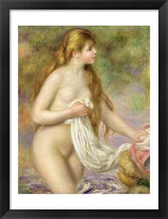 Framed Bather with long hair, c.1895 Print