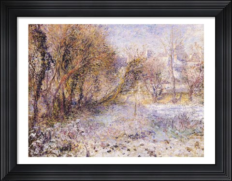 Framed Snowy Landscape Print