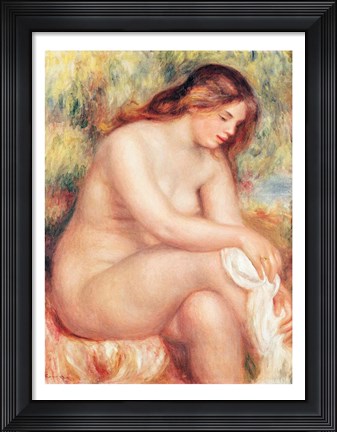 Framed Bather Drying Herself Print