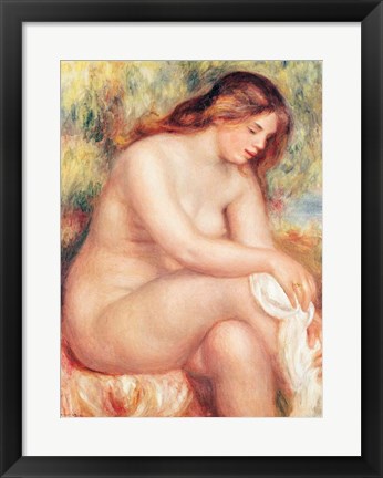 Framed Bather Drying Herself Print