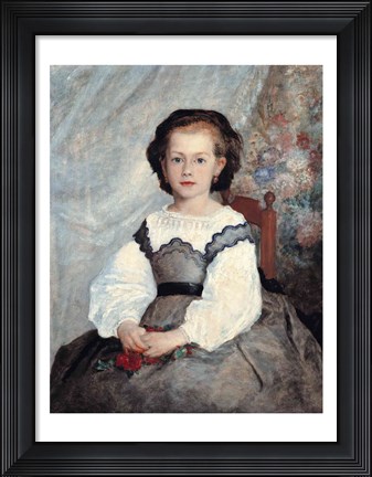 Framed Portrait of Mademoiselle Romaine Lacaux, 1864 Print