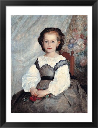 Framed Portrait of Mademoiselle Romaine Lacaux, 1864 Print