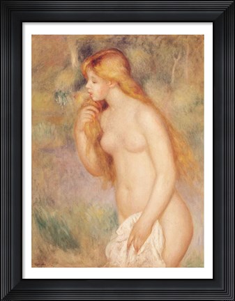 Framed Standing Bather, 1896 Print