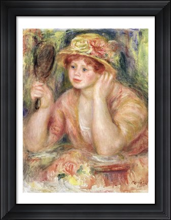 Framed Woman with a Mirror, c.1915 Print