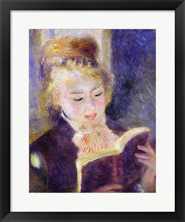 Framed Girl Reading, 1874 Print