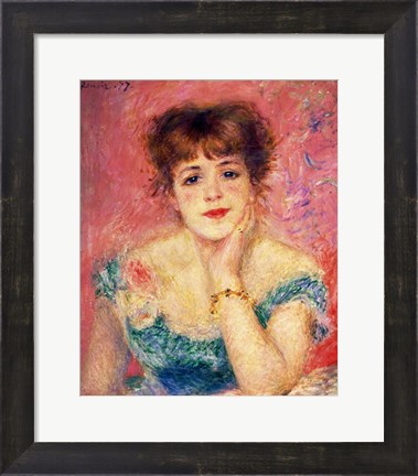 Framed Portrait of the actress Jeanne Samary, 1877 Print