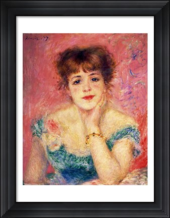 Framed Portrait of the actress Jeanne Samary, 1877 Print