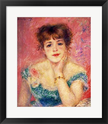 Framed Portrait of the actress Jeanne Samary, 1877 Print