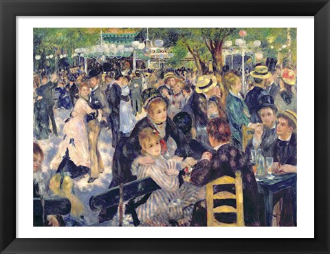 Framed Ball at the Moulin de la Galette, 1876 Print