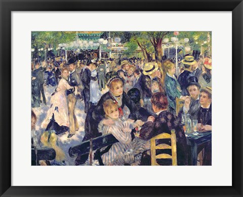 Framed Ball at the Moulin de la Galette, 1876 Print