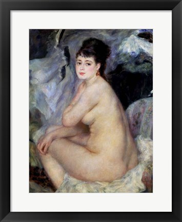 Framed Nude Seated on a Sofa, 1876 Print