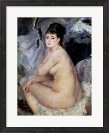 Framed Nude Seated on a Sofa, 1876 Print