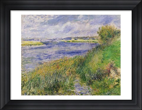 Framed Banks of the Seine, Champrosay, 1876 Print