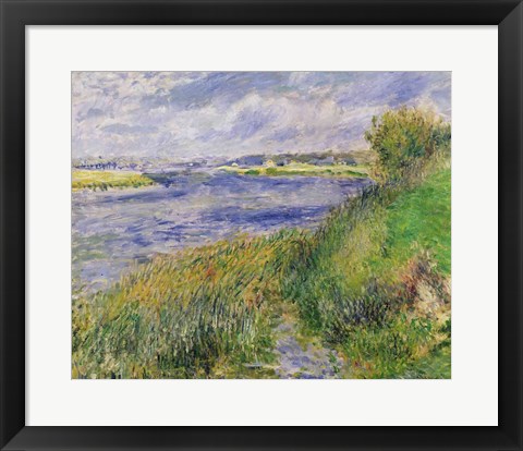 Framed Banks of the Seine, Champrosay, 1876 Print