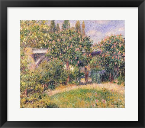 Framed Railway Bridge at Chatou, 1881 Print