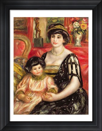 Framed Madame Josse Bernheim-Jeune and her Son Henry, 1910 Print